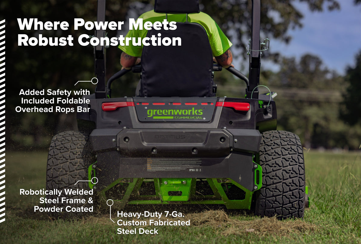 OPTIMUS Zero Turn Ride-On 36 kWh, Rear-discharge | OZ972R
