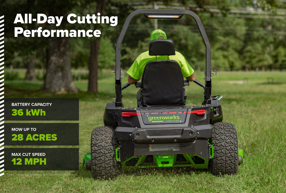 OPTIMUS Zero Turn Ride-On 36 kWh, Rear-discharge | OZ972R