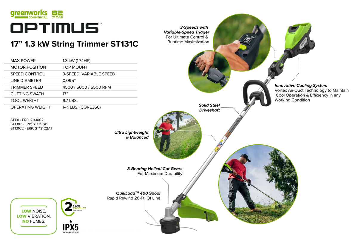 OPTIMUS Trimmer 1,3 kW, String/Tri-Blade | ST131