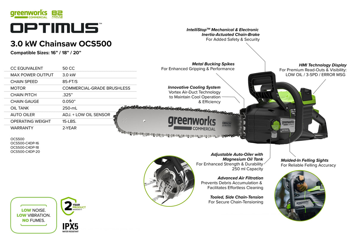 OPTIMUS Chainsaw 3,0 kW | OCS500