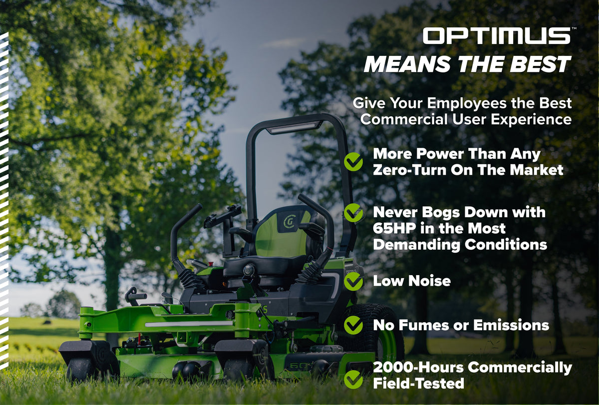 OPTIMUS Zero Turn Ride-On 24 kWh, Rear-discharge | OZ960R / OZ952R / OZ948R