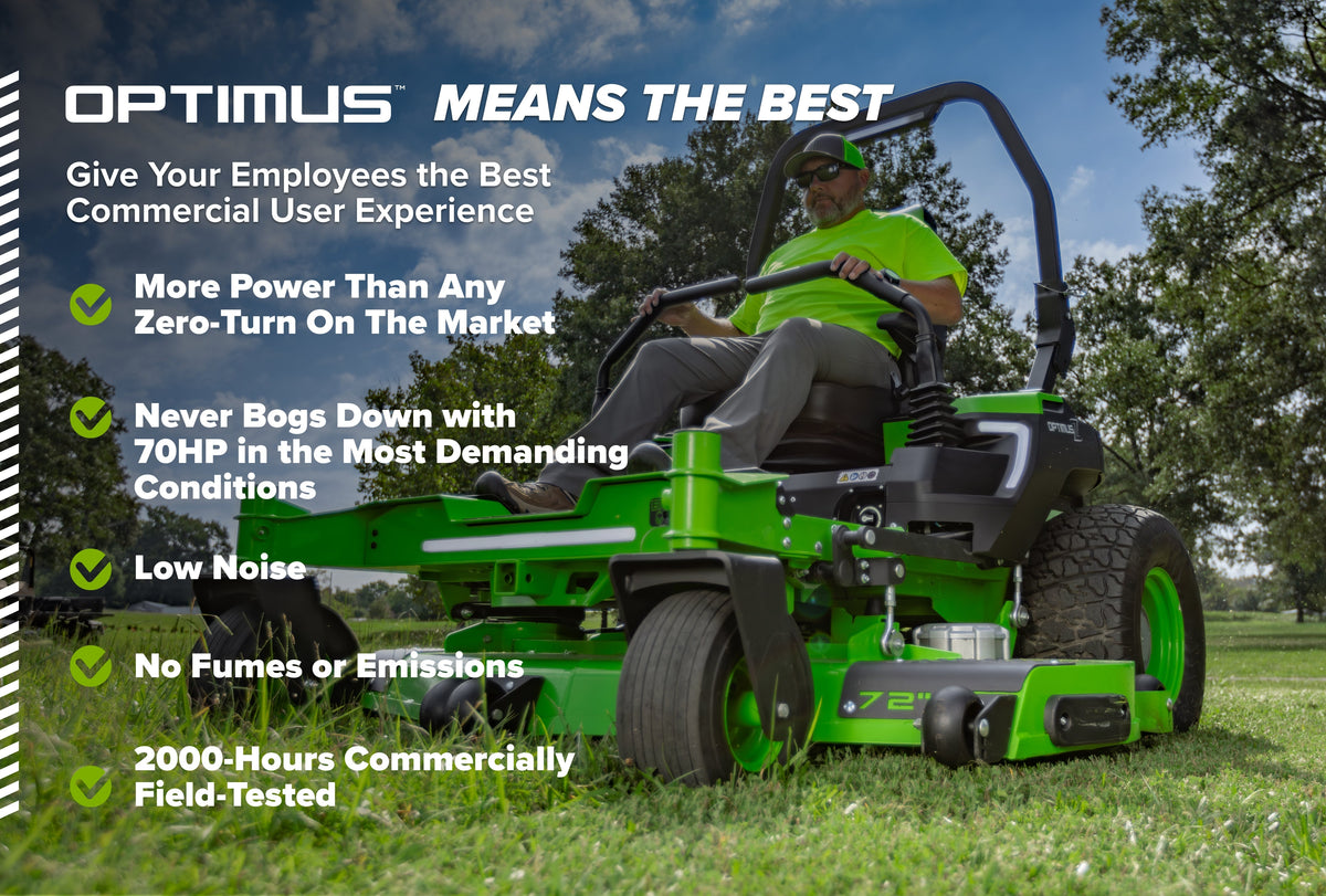 OPTIMUS Zero Turn Ride-On 36 kWh, Rear-discharge | OZ972R